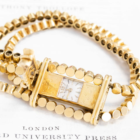 Andre Col Retro French Gold Bracelet Watch, by Jaeger-LeCoultre
