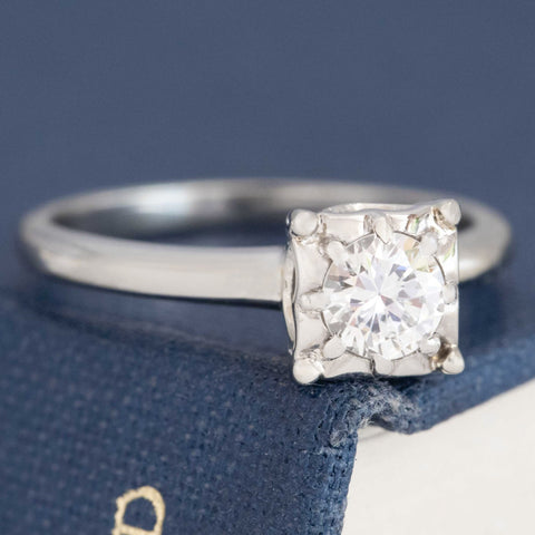 Round Cut Diamond Die Struck Soltiaire by Jabel