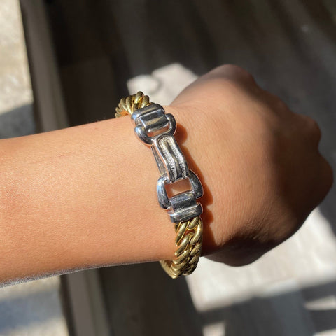 Unisex Curb Link Buckle Bracelet