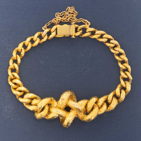 Victorian Diamond Gold Knot Bracelet