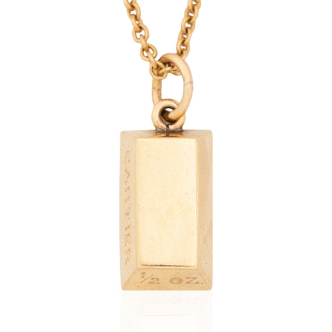 Vintage 1/2oz Ingot Pendant, by Cartier