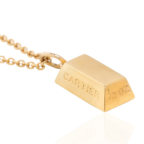 Vintage 1/2oz Ingot Pendant, by Cartier