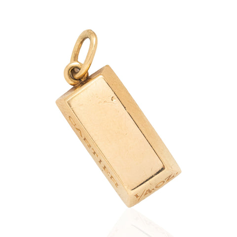 Vintage 1/4oz Ingot Pendant, by Cartier