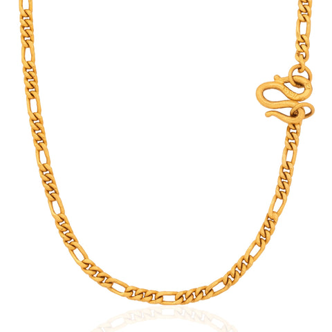 Vintage 24kt Figaro Chain Necklace