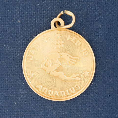 Vintage Aquarius Charm