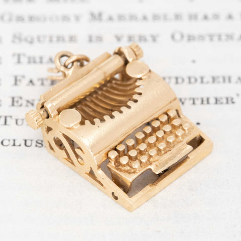 Vintage Articulating Typewriter Charm