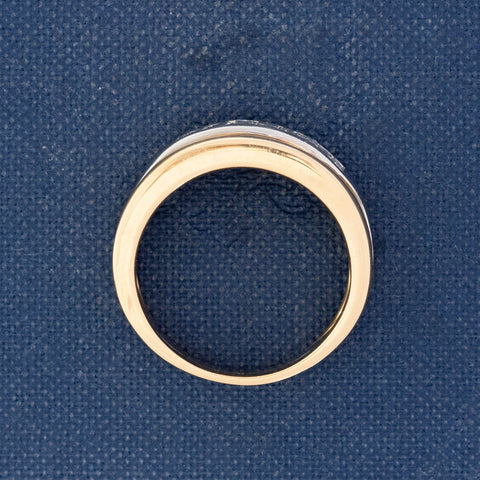 Vintage Tiffany & Co. graduated baguette diamond band in platinum and 18kt yellow gold – alternate view 7