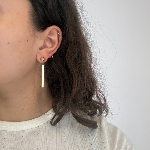 Vintage Bar Link Drop Earrings
