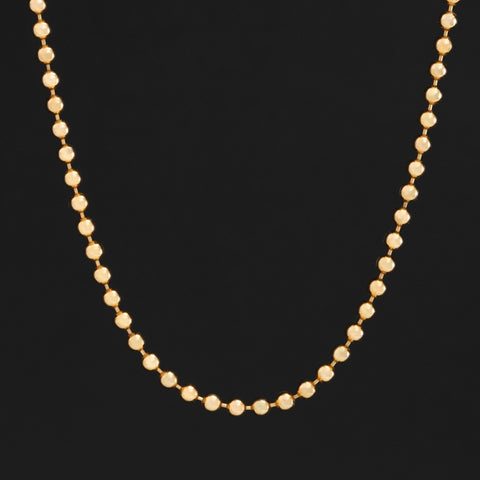 Vintage Beaded Chain Necklace, Italian