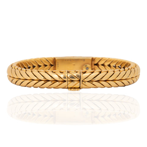 Vintage Boucheron Paris 18K gold bracelet watch by Georges L'Enfant – alternate view 3
