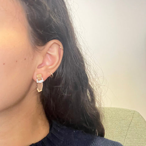 Vintage Buckle Motif Earrings