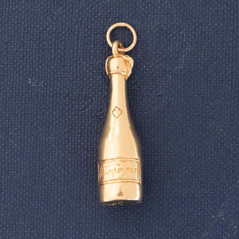 Vintage Champagne Bottle Charm