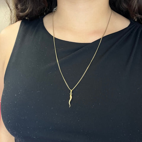 Vintage Cornicello Italian Horn Pepper Pendant