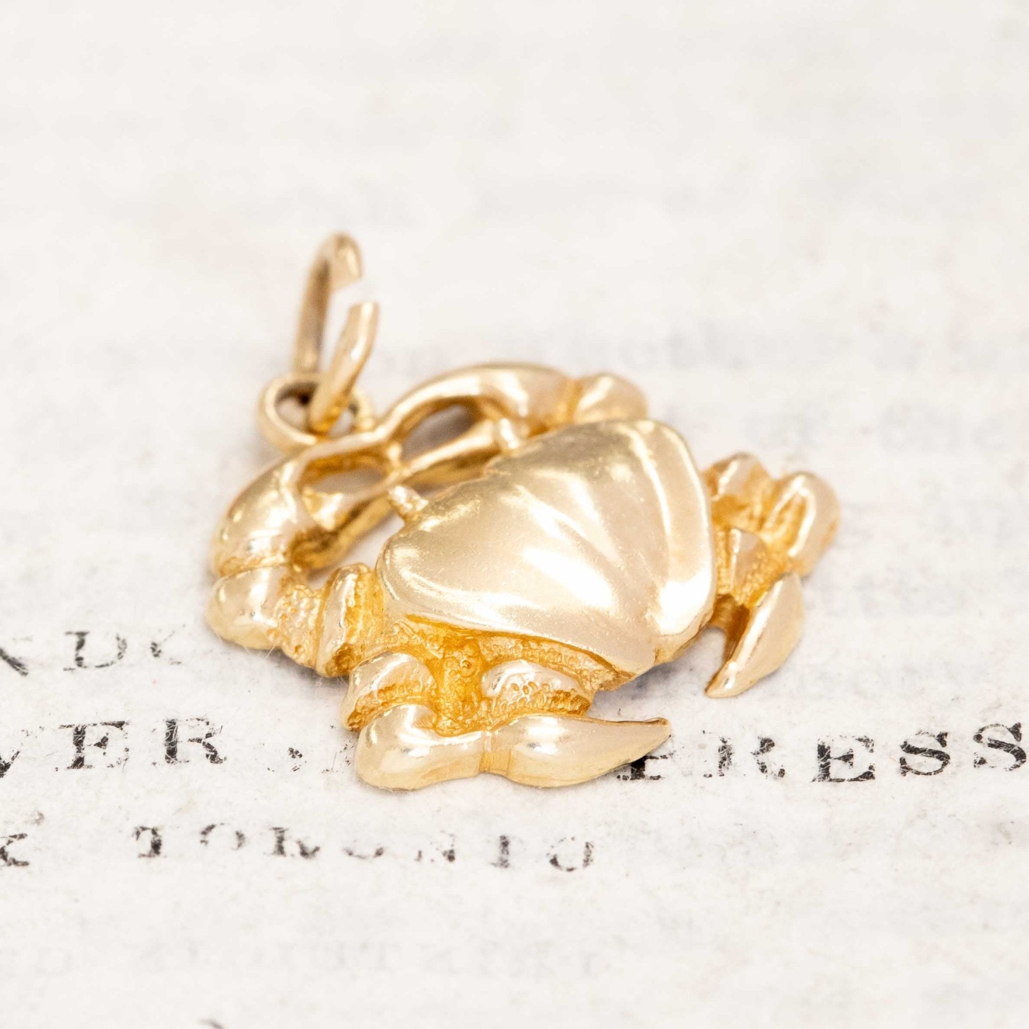 Symbolic crab pendant, vintage jewelry piece