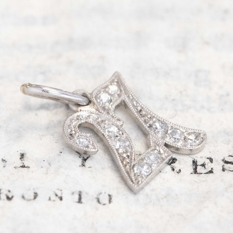 Vintage Diamond "27" Charm