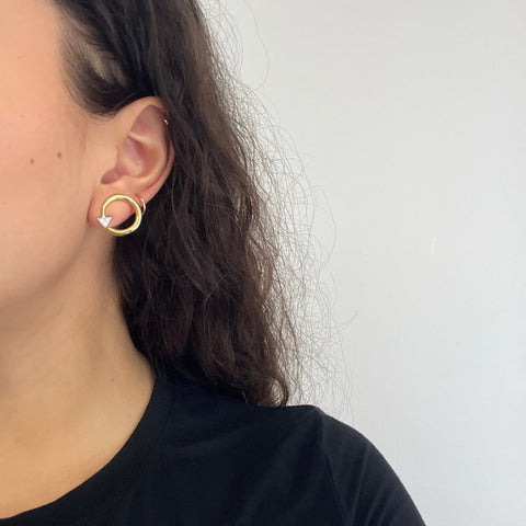 Vintage Diamond Arrow Motif Earrings by Aldo Cipullo