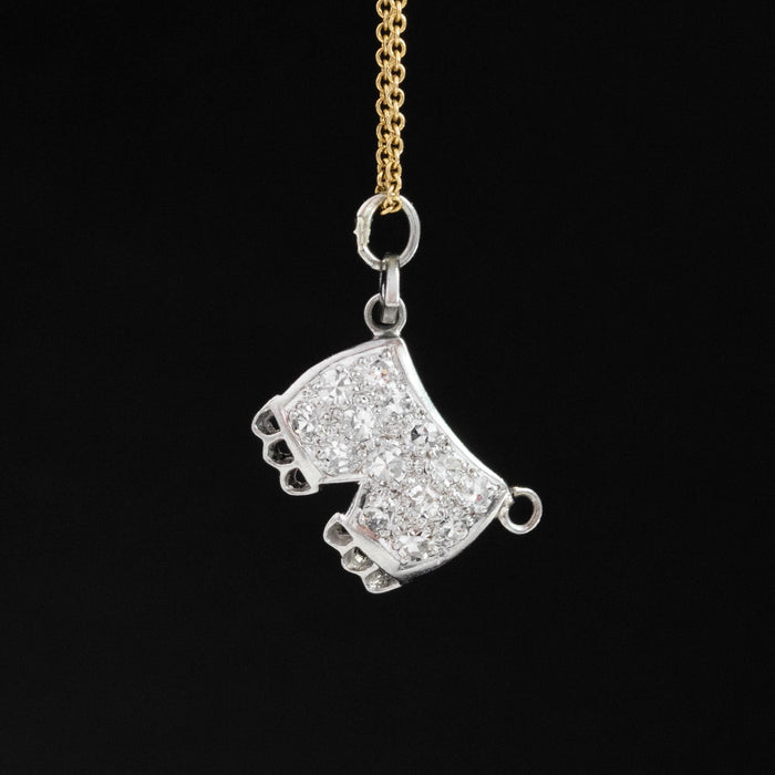 Vintage Diamond Bloomers Pendant/Charm