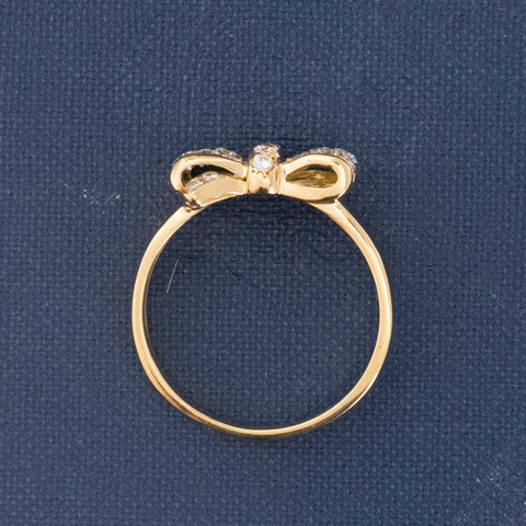 Vintage Diamond Bow Motif Ring by Van Cleef & Arpels