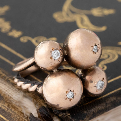 Vintage Diamond Bubble Cluster Ring