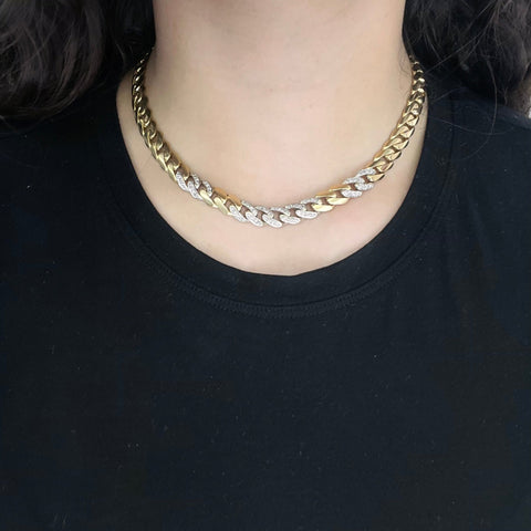 Vintage Diamond Curb Link Chain