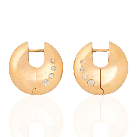 Vintage Diamond Disc Earrings, by Salavetti