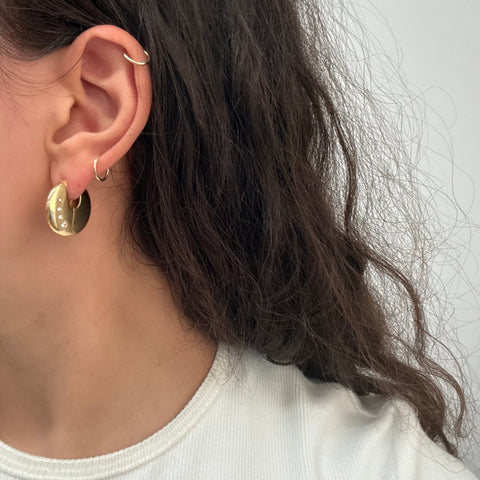 Vintage Diamond Disc Earrings, by Salavetti