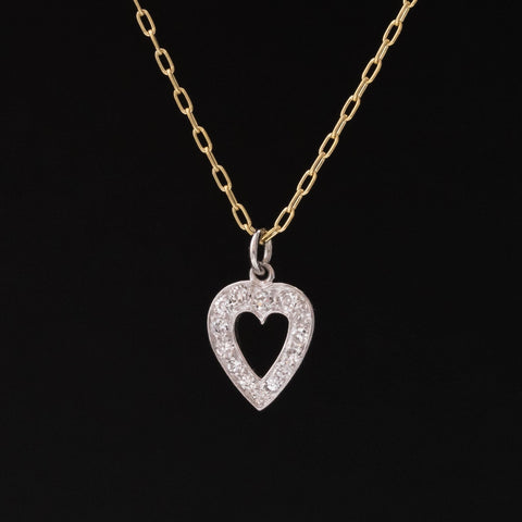 Vintage Diamond Heart Charm/Pendant