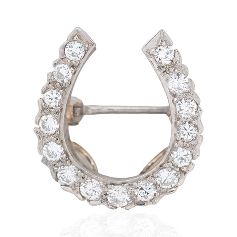 Vintage Diamond Horseshoe Brooch/Pendant