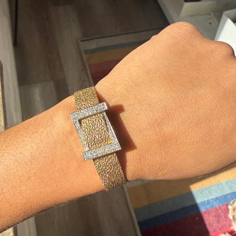 Vintage Diamond Ladies Hidden Watch Bracelet, by Baume & Mercier for Tiffany & Co.