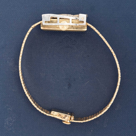 Vintage Diamond Ladies Hidden Watch Bracelet, by Baume & Mercier for Tiffany & Co.