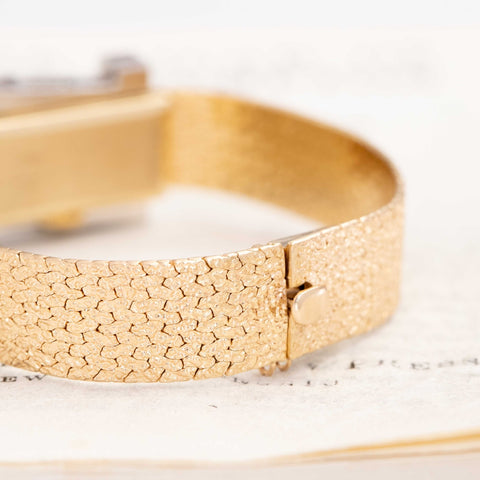 Vintage Diamond Ladies Hidden Watch Bracelet, by Baume & Mercier for Tiffany & Co.