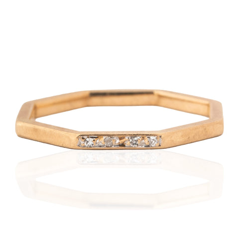 Vintage Diamond Octagonal Band