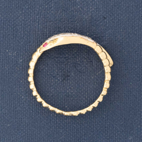 Vintage Diamond Serpent Ring