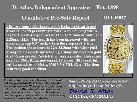 Vintage Diamond Woven Ladies Watch, by Rolex