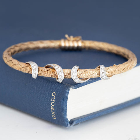 Vintage Diamond Wrap Bracelet, Italian