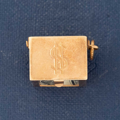 Vintage Dollar Cage Charm