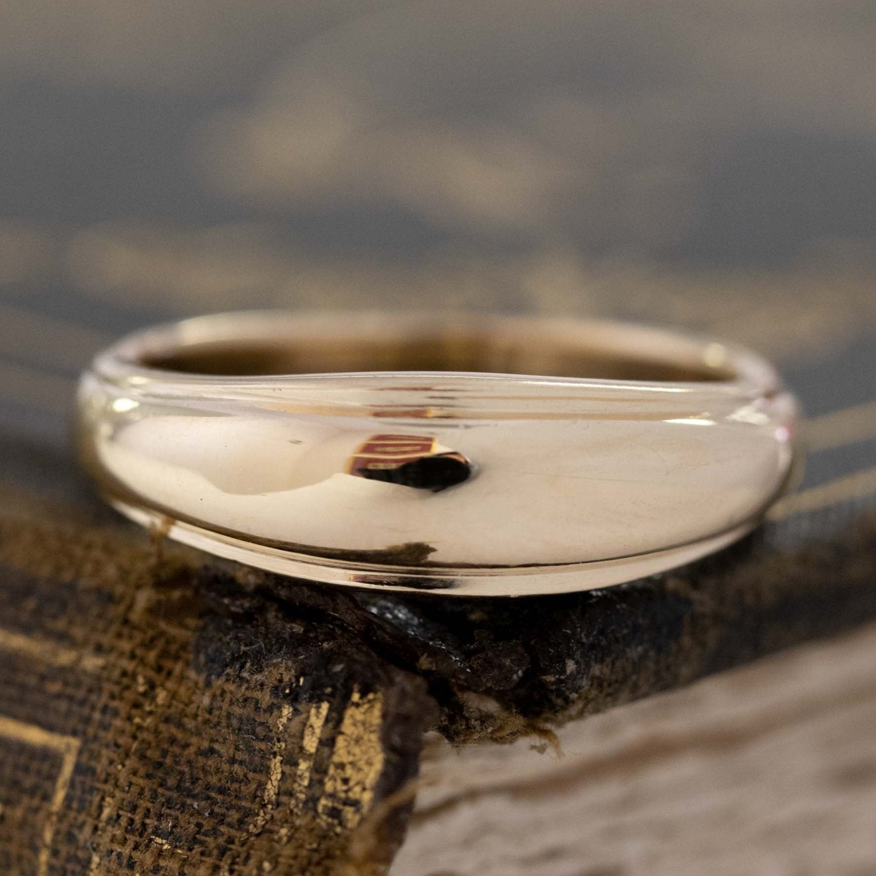 14kt classic yellow gold Vintage Dome Orange Blossom Band by Designer Taub