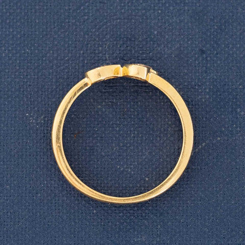 Vintage Double Heart Diamond Ring, by Cartier
