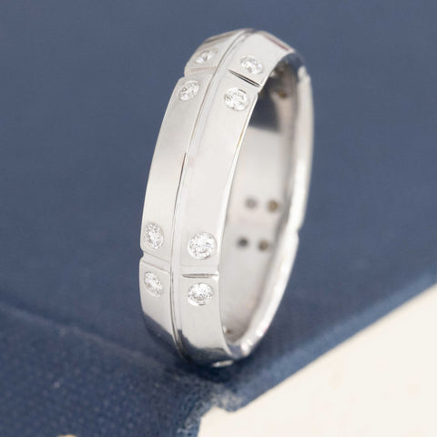 Vintage Double Row Diamond Band