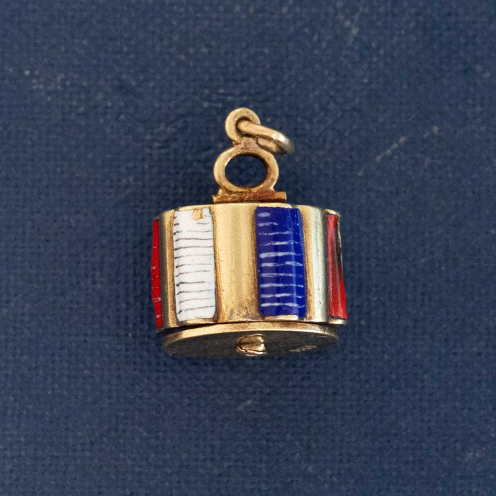Vintage Enamel Chip Caddy Charm