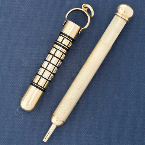 Vintage Enamel Perpetual Calendar Pencil Pendant