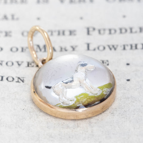 Vintage Essex Crystal Dog Pendant