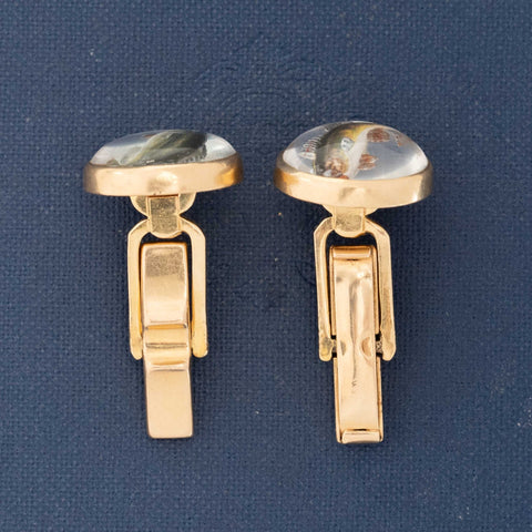 Vintage Essex Crystal Fish Cuff Links