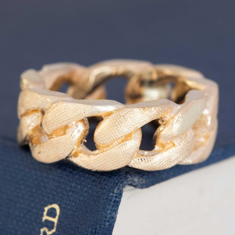 Vintage Etched Curb Link Band