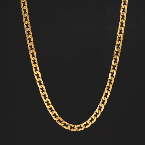Vintage Flat Curb Link Chain, Italian