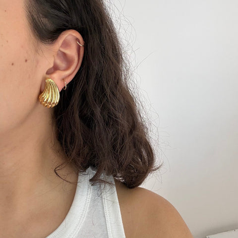 Vintage Fluted Teardrop Clip-On Earrings, by Tiffany & Co.