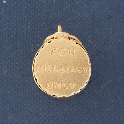 Vintage "For Emergency Only" Can Charm