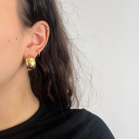 Vintage Gold Huggie Hoop Earrings by Tiffany & Co.