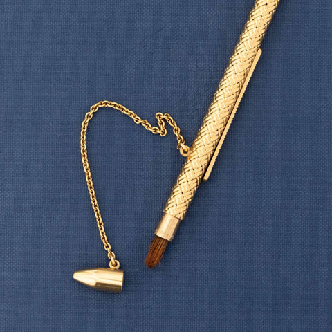 Vintage Gold Makeup Brush by Van Cleef & Arpels