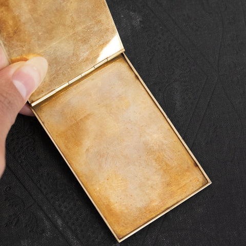 Vintage Cartier spring-loaded note holder with enamel initials in 14kt yellow gold – alternate view 4